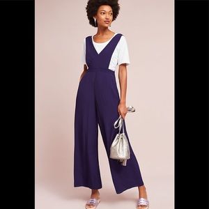 Maeve Souxanne Wide Leg Apron Jumpsuit